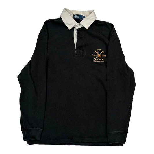 Rugby Ralph Lauren Polo By Ralph Lauren Rugby Shirt - Large Black Cotton