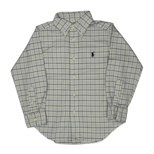 Age 4 Ralph Lauren Checked Shirt - XS White Cotton
