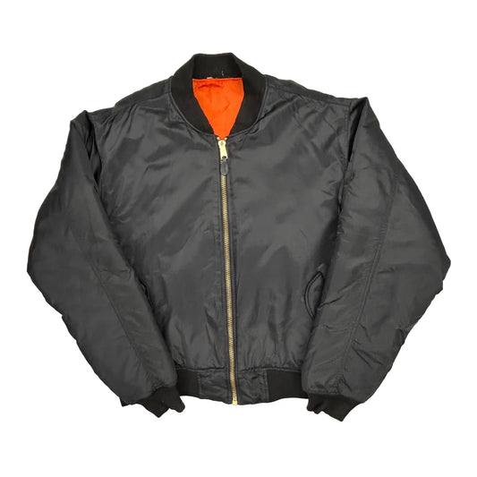 Alpha Industries Bomber Jacket - Large Orange Nylon