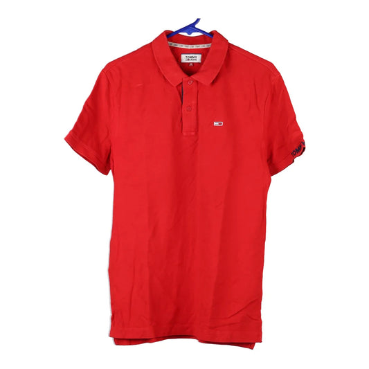 Vintage red Tommy Jeans Polo Shirt - mens medium