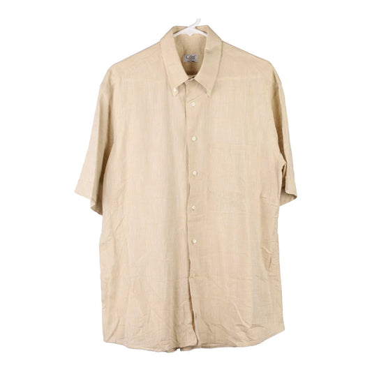 Vintage beige Unbranded Short Sleeve Shirt - mens large