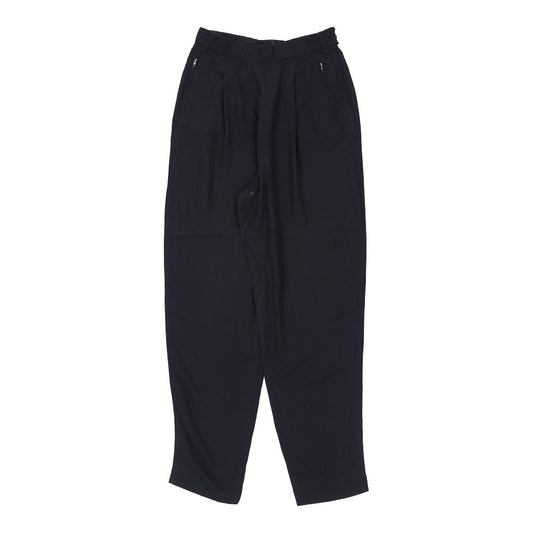Emporio Armani Trousers - 28W UK 10 Navy Wool Blend