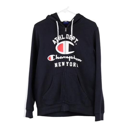 Vintage navy New York Champion Hoodie - mens small