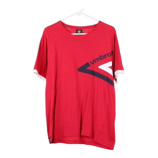 Vintage red Umbro T-Shirt - mens large
