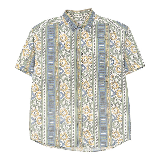 Vintage multicoloured Sergio Valente Short Sleeve Shirt - mens large