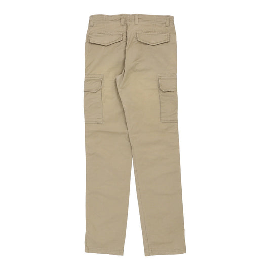 Vintage beige Conte Of Florence Cargo Trousers - mens 31" waist