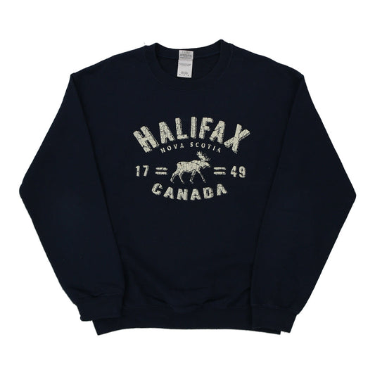 Vintage navy Halifax Canada Gildan Sweatshirt - mens medium