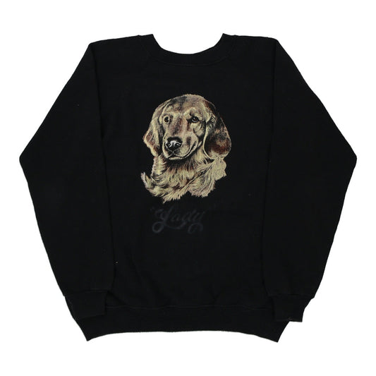 Vintage black Lady Hanes Sweatshirt - mens large