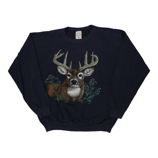 Vintage navy Cotton Grove Sweatshirt - mens x-large