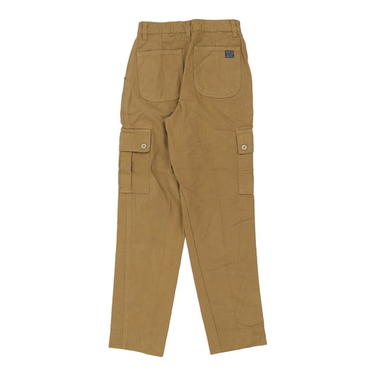 Vintage beige Drawing Cottons Cargo Trousers - womens 24" waist