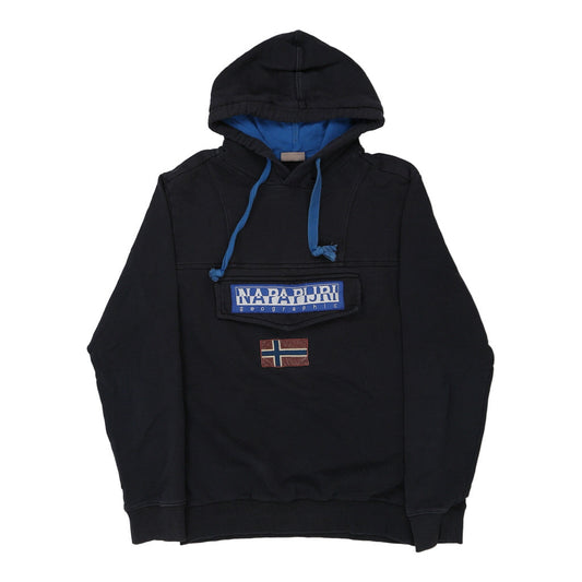 Vintage navy Napapijri Hoodie - mens medium