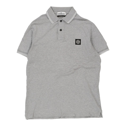 Vintage grey Stone Island Polo Shirt - mens medium