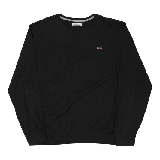 Vintage black Napapijri Jumper - mens xxx-large