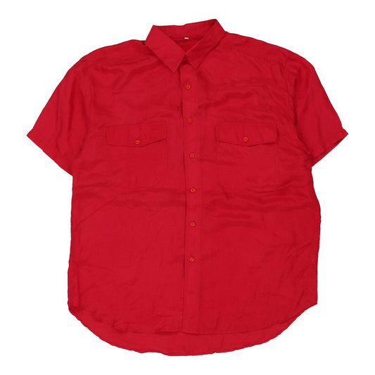 Vintage red Valentino Short Sleeve Shirt - mens large