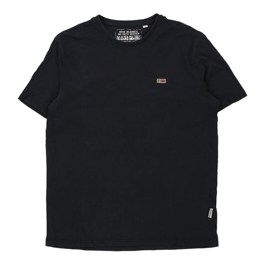 Vintage black Napapijri T-Shirt - mens x-large