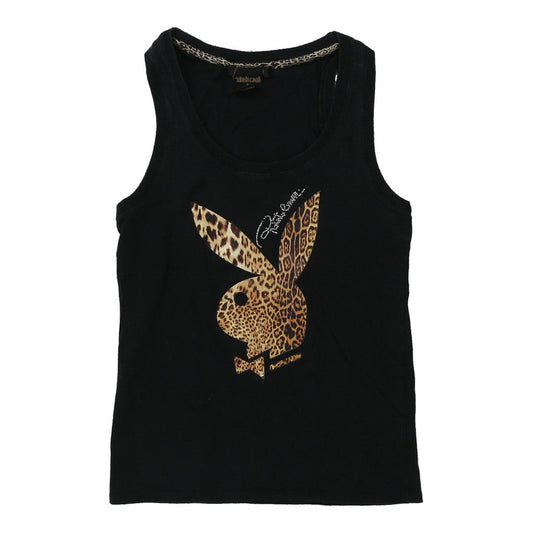 Vintage Playboy Bunny Roberto Cavalli Vest - Small Black Cotton