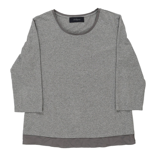 Vintage Les Copains Top - Large Silver Cotton