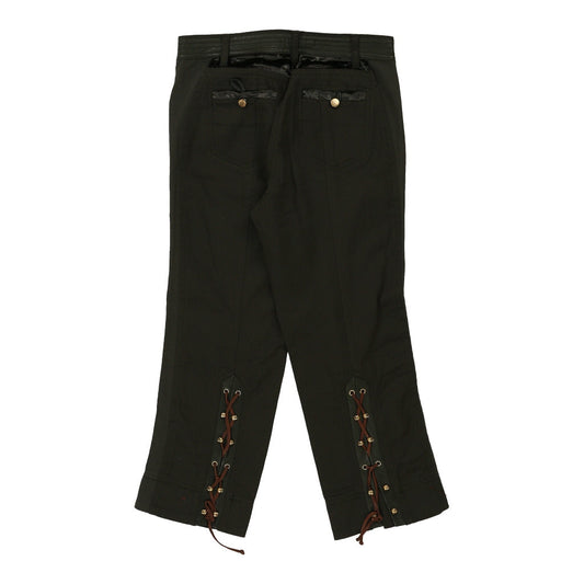 Vintage Roberto Cavalli Trousers - 29W UK 10 Green Cotton Blend