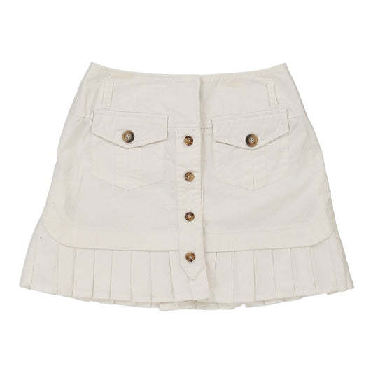 Vintage Dolce & Gabbana Mini Skirt - 26W UK 6 White Cotton