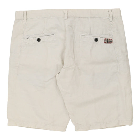 Vintage Napapijri Shorts - 40W 13L White Cotton