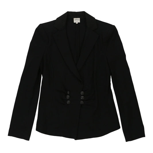 Vintage Armani Blazer - Small Black Viscose Blend