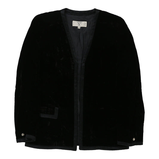 Vintage Valentino Blazer - Medium Black Viscose Blend