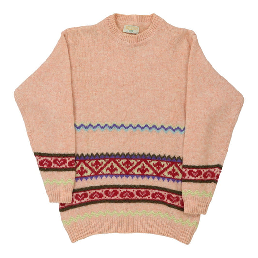 Vintage Benetton Jumper - Medium Pink Virgin Wool