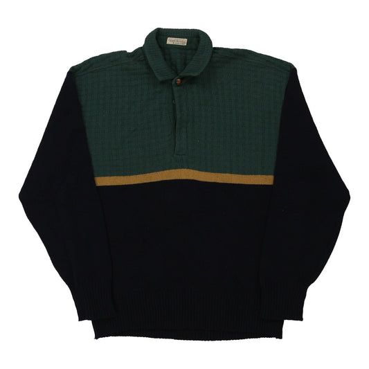 Vintage 1980's Gianni Versace Collared Jumper - XL Multicoloured Wool