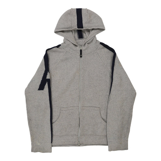 Vintage grey Armani Jeans Hoodie - mens x-large