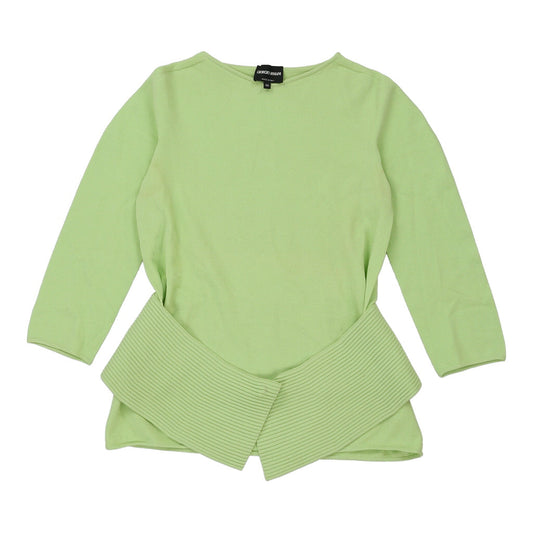 Vintage Giorgio Armani Top - Small Green Viscose Blend