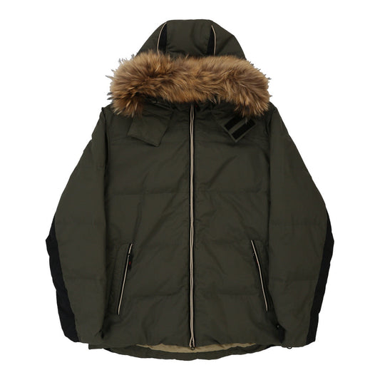Vintage Fur Trim Colmar Puffer - 2XL Khaki Down And Feather