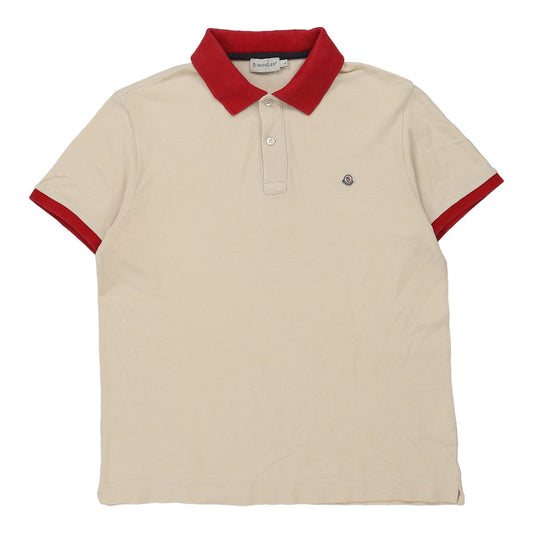 Vintage Moncler Polo Shirt - Large Cream Cotton