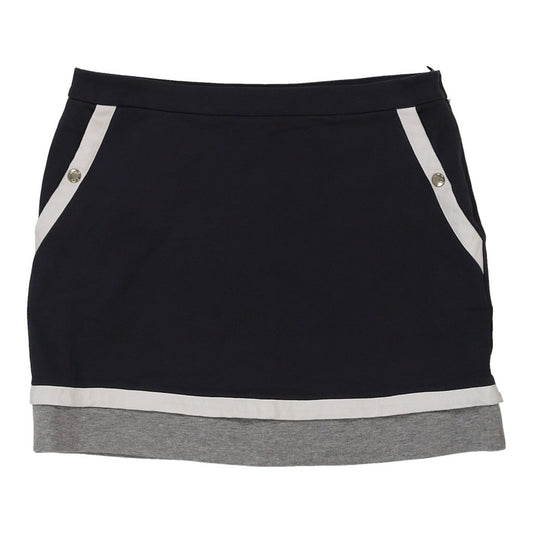 Vintage Age 14 Moncler Mini Skirt - Medium Navy Cotton Blend