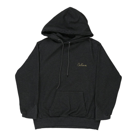 Vintage Celine Hoodie - Medium Grey Cotton Blend