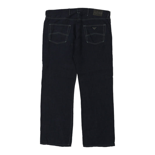 Vintage Armani Jeans Trousers - 41W 34L Navy Cotton