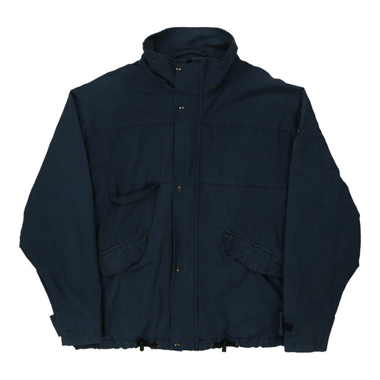 Vintage Napapijri Jacket - Medium Navy Cotton Blend