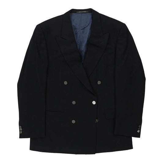 Vintage Aquascutum Blazer - Large Navy Cashmere Blend