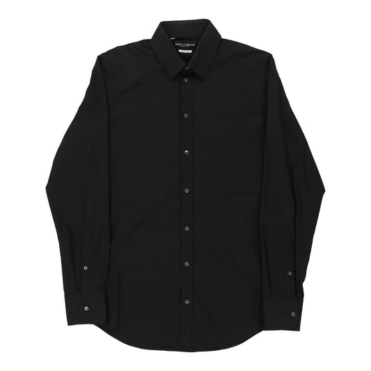 Vintage Gold Dolce & Gabbana Shirt - Medium Black Cotton