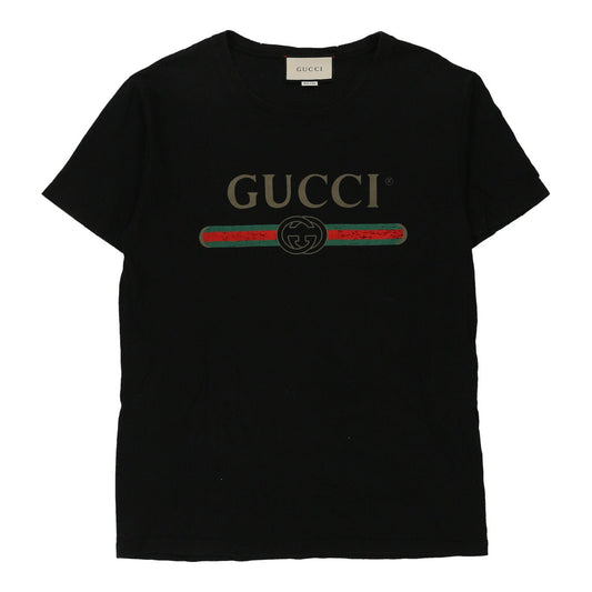 Vintage Gucci T-Shirt - Large Black Cotton