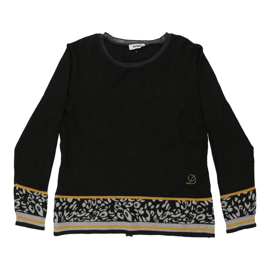 Vintage Dorabella Jumper - Large Black Wool