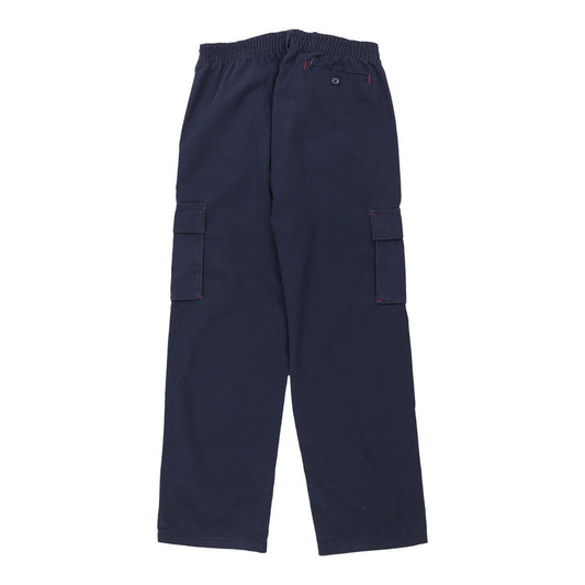Vintage navy Ecowork Cargo Trousers - mens 35" waist