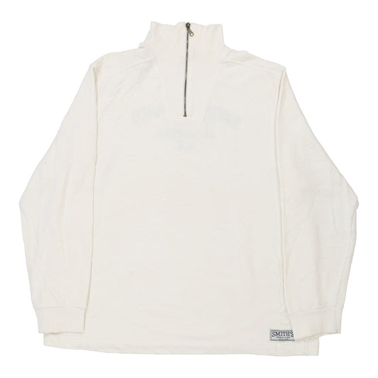 Vintage Smiths 1/4 Zip - 3XL White Cotton