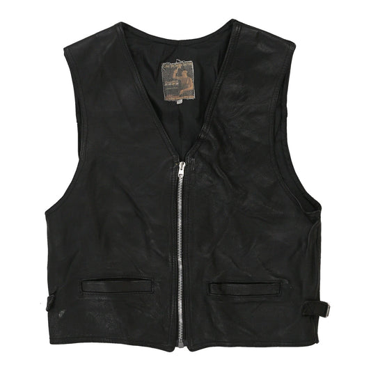 Vintage Overpell Gilet - Small Black Leather