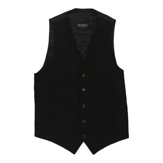 Vintage Carlo Pignatelli Waistcoat - Medium Black Viscose Blend