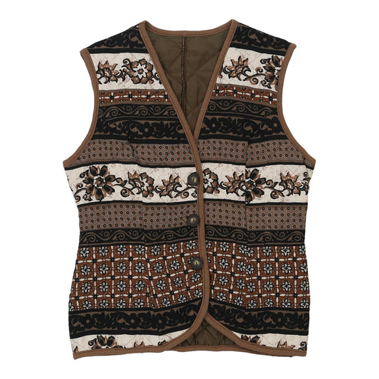 Vintage Unbranded Waistcoat - Small Brown Viscose