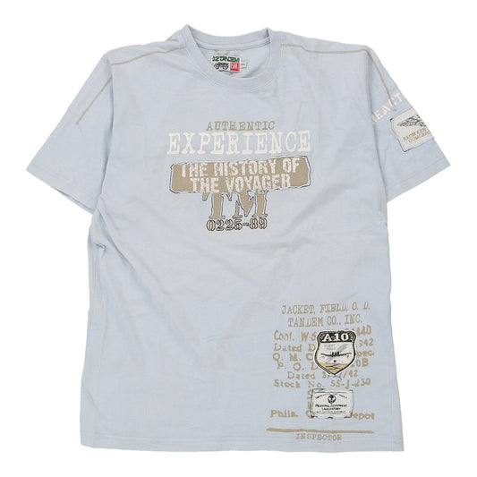 Vintage 02 Tandem Graphic T-Shirt - 2XL Blue Cotton