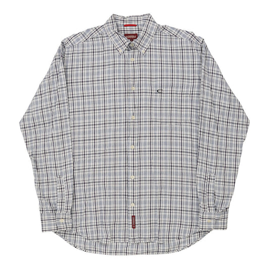 Vintage Carrera Checked Shirt - Large White Cotton