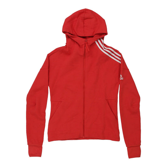 Vintage Adidas Track Jacket - Medium Red Polyester