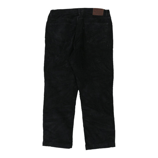 Vintage Holiday Cord Trousers - 36W 28L Black Cotton