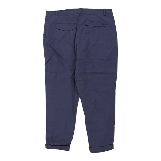 Vintage navy Rainbow Trousers - womens 34" waist